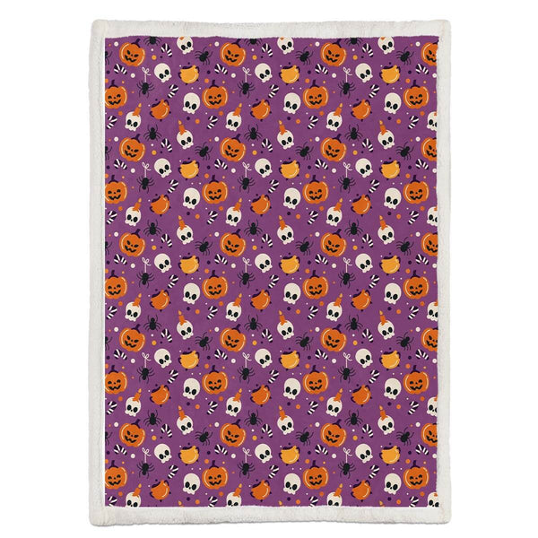 Pumpkin Skull - A517 - Halloween Premium Blanket