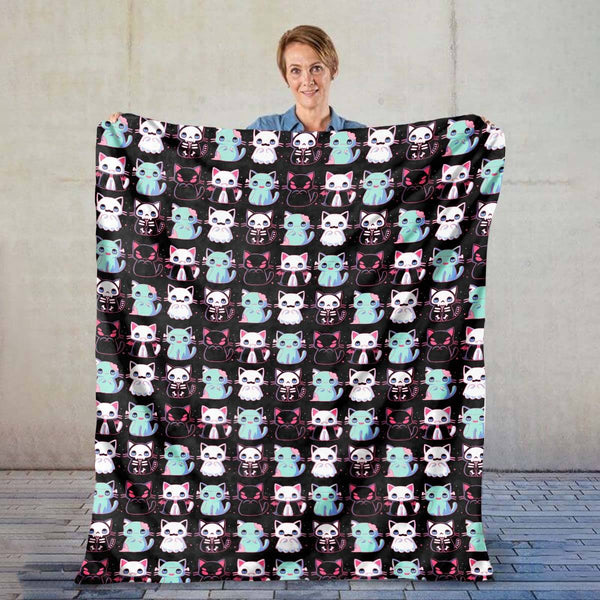 Halloween Cats - B185 - Premium Blanket