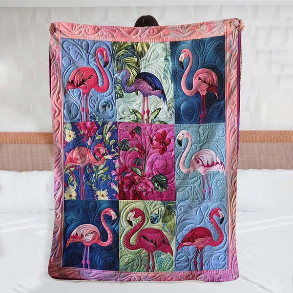 Tropical Bliss Flamingo Blanket - D219 - Premium Blanket