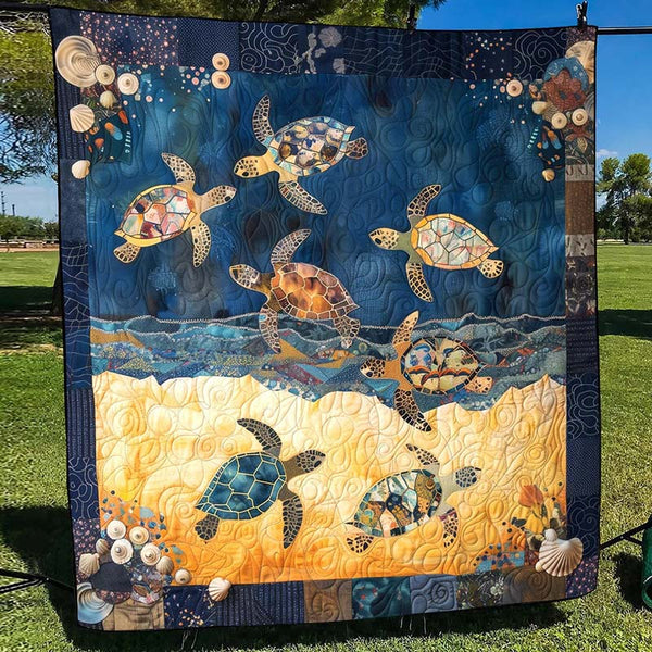 Sea Turtle Mingle Blanket - D243 - Premium Blanket