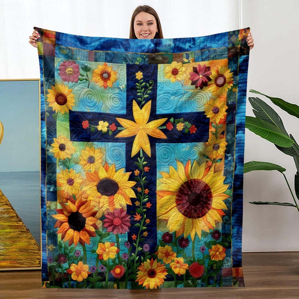 Sunlit Cross Blanket - D246 - Premium Blanket