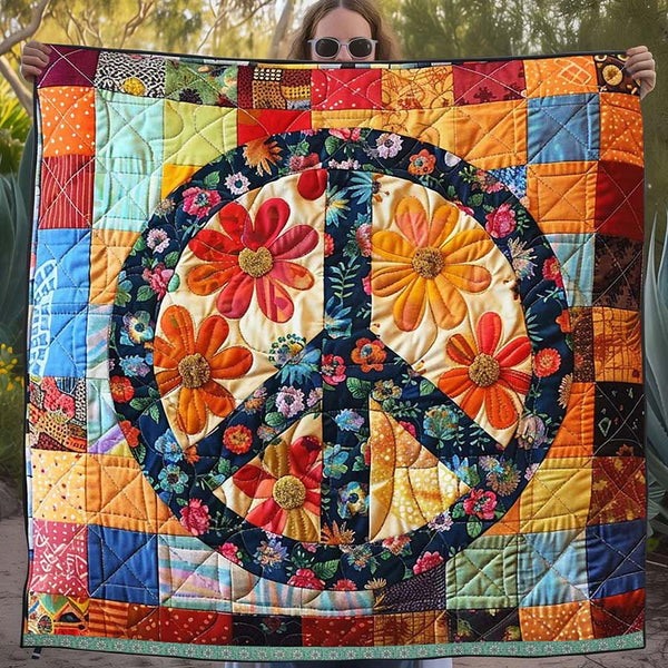 Trippy Hippie Sign Blanket - D250 - Premium Blanket