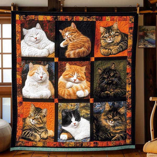 Sleeping Cat Collection Blanket - D251 - Premium Blanket