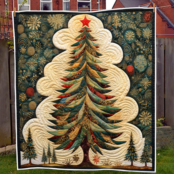 Christmas Tree and Snow Blanket - D265 - Premium Blanket