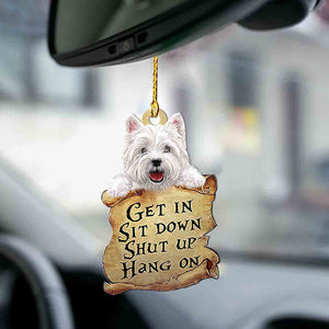 West Highland White Terrier Get In Ornament GI026