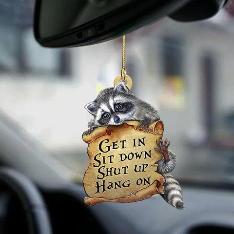 Raccoon Get In Ornament GI092