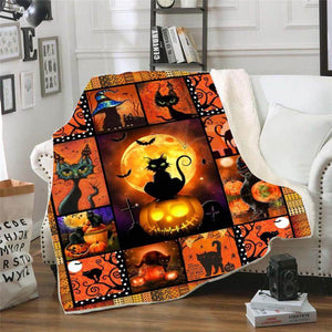 Black Cat G004 Halloween Blanket