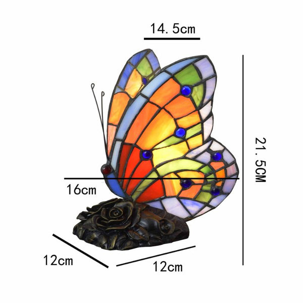 Animal Stained Glass Table Lamp - Butterfly