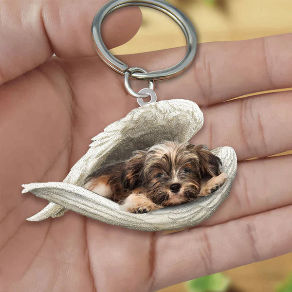 Sleeping Angel Acrylic Keychain Havanese