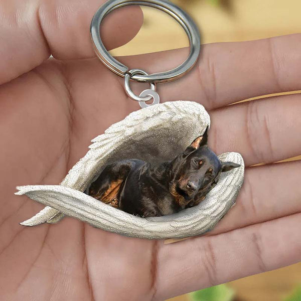 Sleeping Angel Acrylic Keychain Beauceron SA183