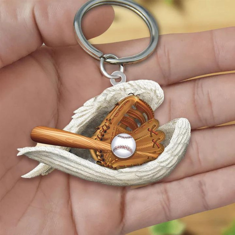 Sleeping Angel Acrylic Keychain Baseball SA199