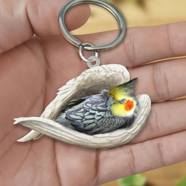 Sleeping Angel Acrylic Keychain Cockatiel SA208