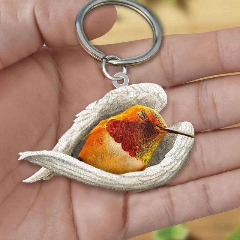 Sleeping Angel Acrylic Keychain Hummingbird SA223