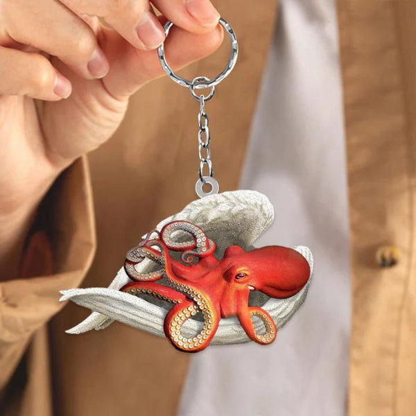 Sleeping Angel Acrylic Keychain Octopus SA233