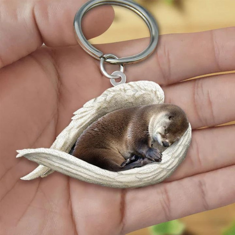 Sleeping Angel Acrylic Keychain Otter SA235