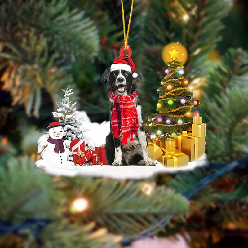 Border Collie Christmas Ornament SM174