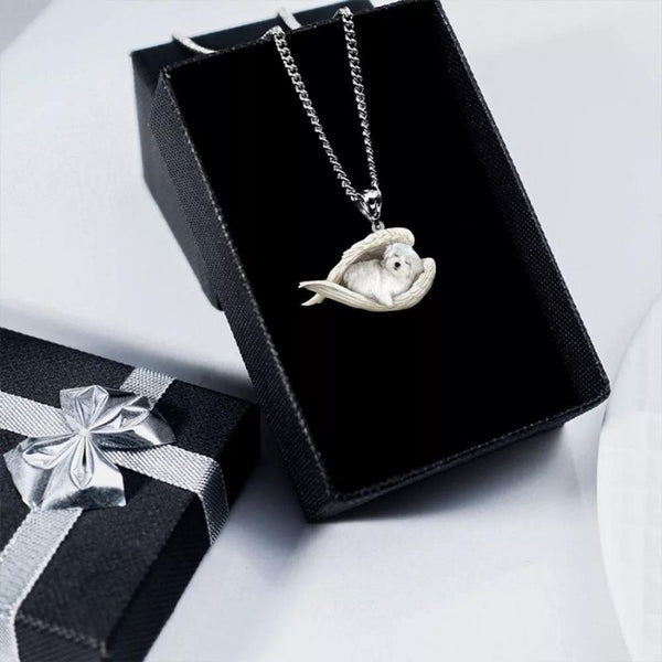 Maltese Sleeping Angel Stainless Steel Necklace SN007