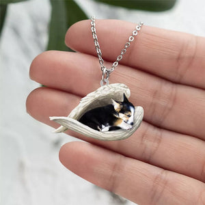 Tricor corgi Sleeping Angel Stainless Steel Necklace SN065