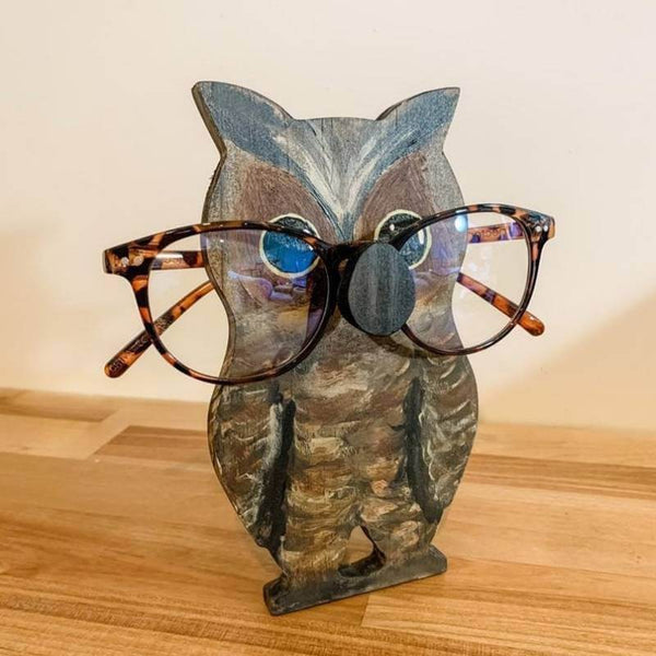 Handmade Glasses Stand F034 Owl