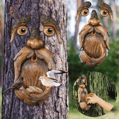 Unique Bird Feeders for Outdoors Old Man Tree Art