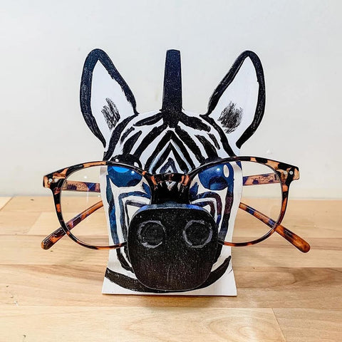 Handmade Glasses Stand F261 Lovely Zebra